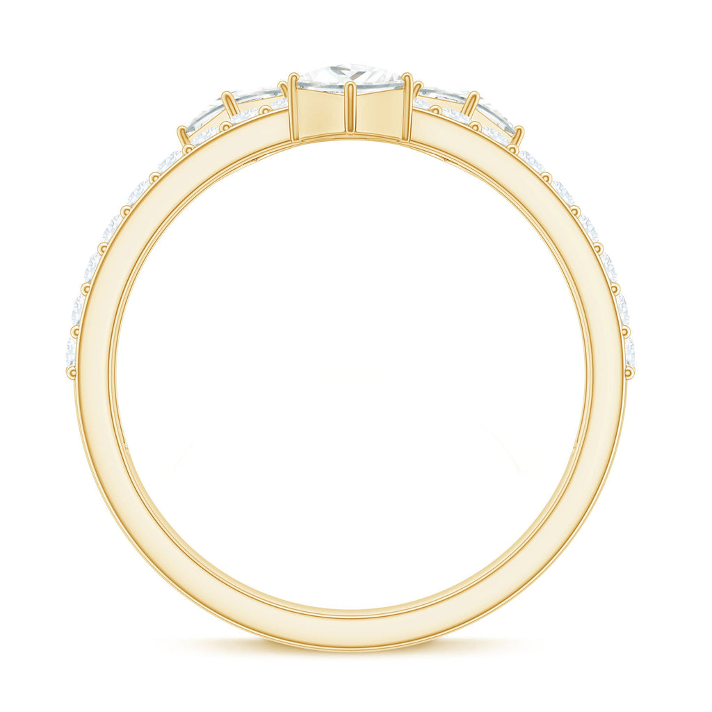 1.50 CT Designer Zircon Band Ring in Prong Setting
