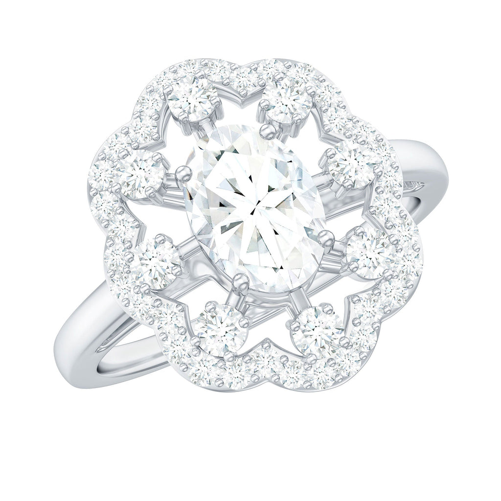 2.25 CT Cubic Zirconia Vintage Engagement Ring in Gold