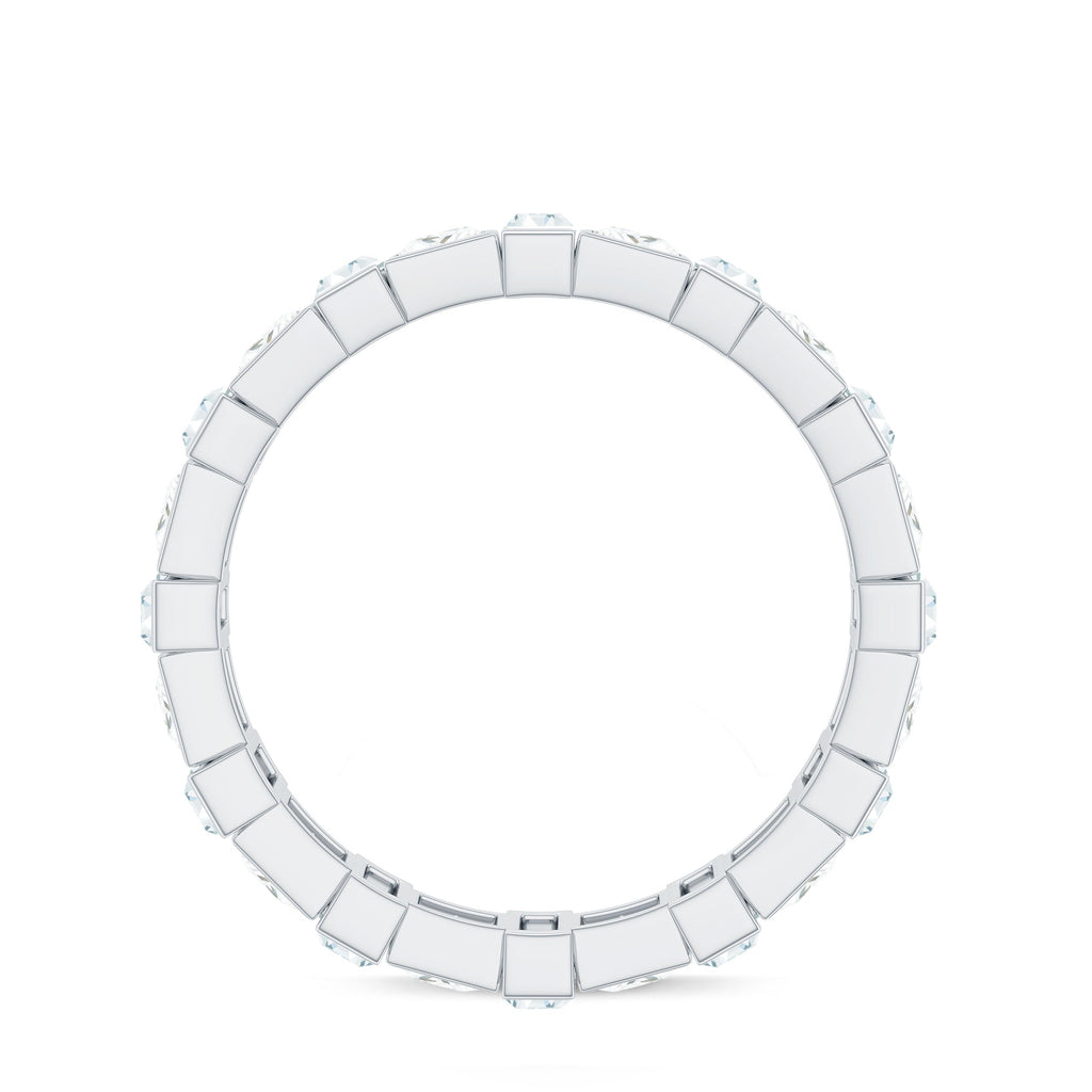 Princess and Baguette Cut Zircon Alternate Eternity Ring