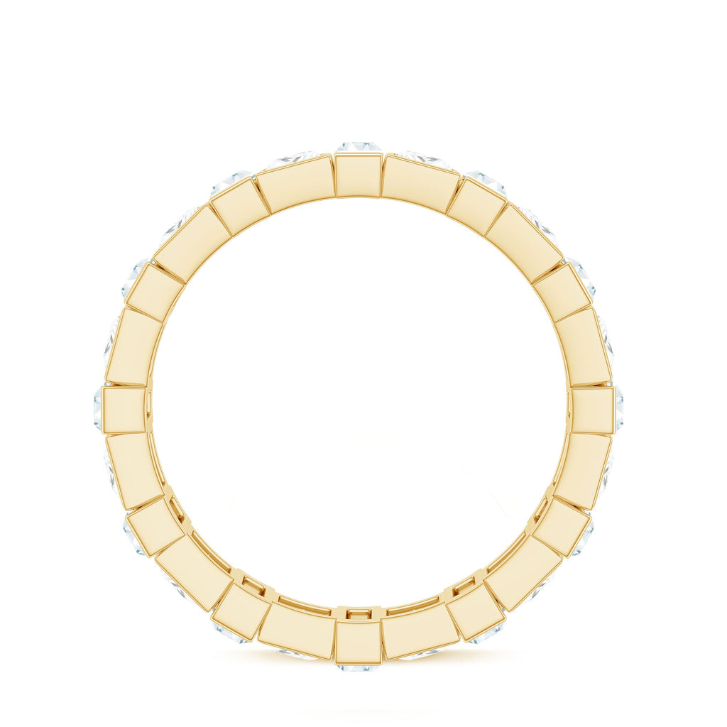 Princess and Baguette Cut Zircon Alternate Eternity Ring