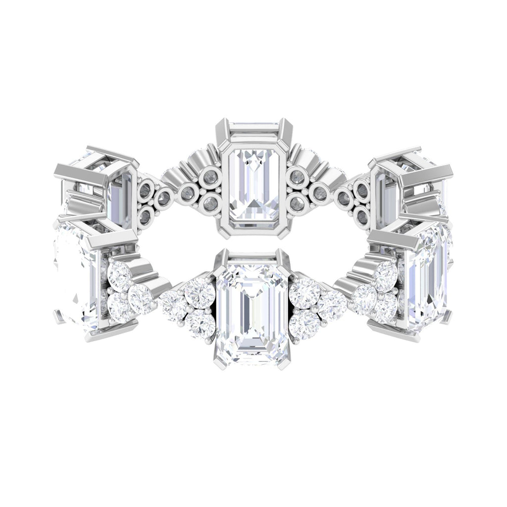 7 CT Designer Zircon Eternity Ring in Prong Setting
