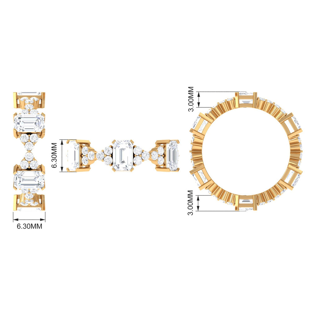 7 CT Designer Zircon Eternity Ring in Prong Setting