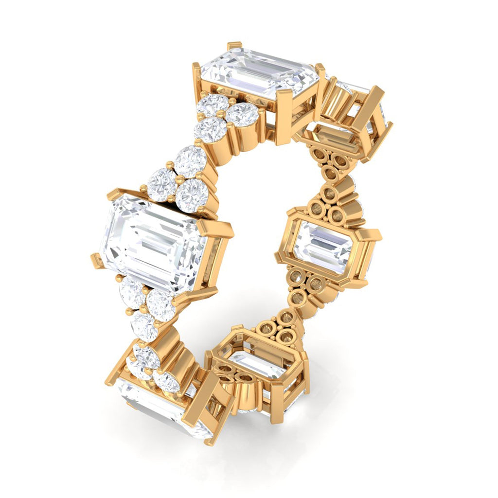 7 CT Designer Zircon Eternity Ring in Prong Setting