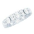 Oval Cut Moissanite Full Eternity Wedding Band
