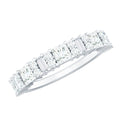 Certified Moissanite Half Eternity Wedding Band for Women