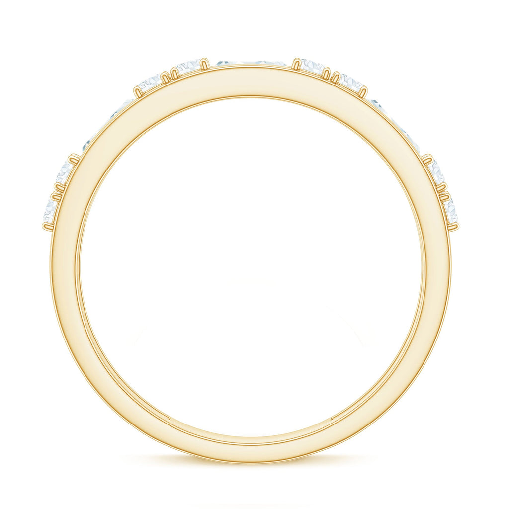 1 CT Minimal Simulated Diamond Half Eternity Band Ring in Gold