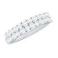 Double Row Moissanite Eternity Wedding Band