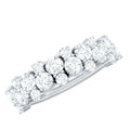 1.50 CT Round Cubic Zirconia Cluster Half Eternity Ring