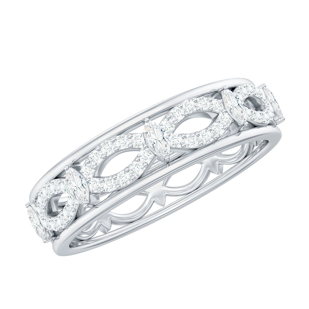 1/2 CT Simulated Diamond Infinity Band Ring in Gold
