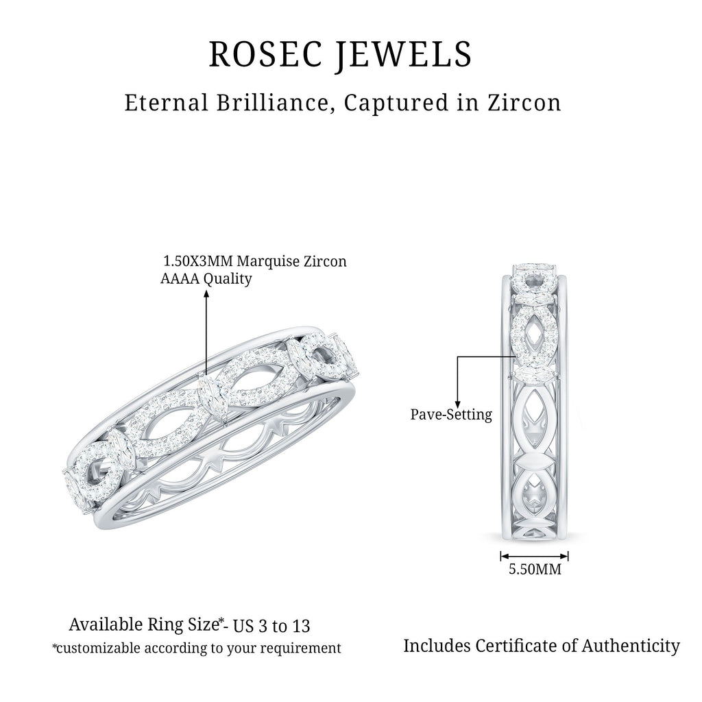 1/2 CT Simulated Diamond Infinity Band Ring in Gold