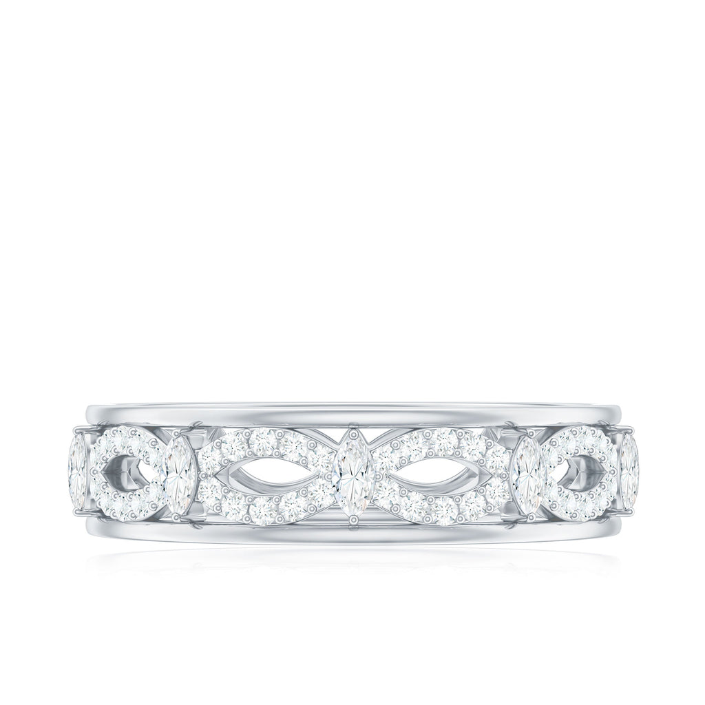 1/2 CT Simulated Diamond Infinity Band Ring in Gold