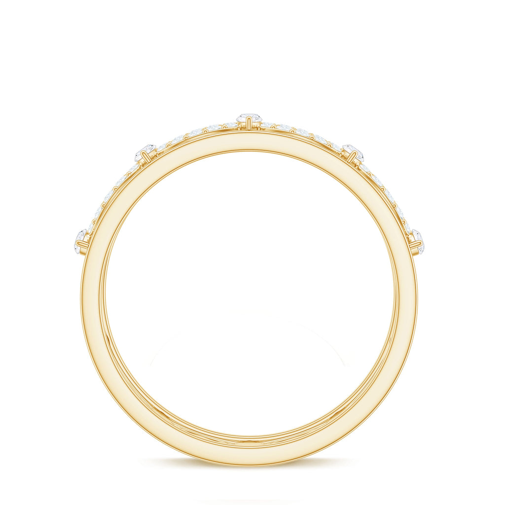 1/2 CT Simulated Diamond Infinity Band Ring in Gold