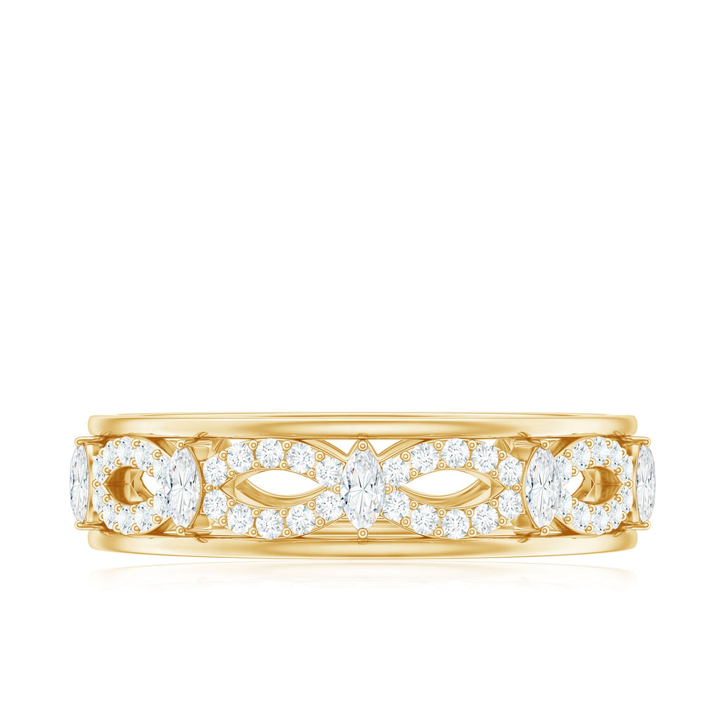 1/2 CT Simulated Diamond Infinity Band Ring in Gold