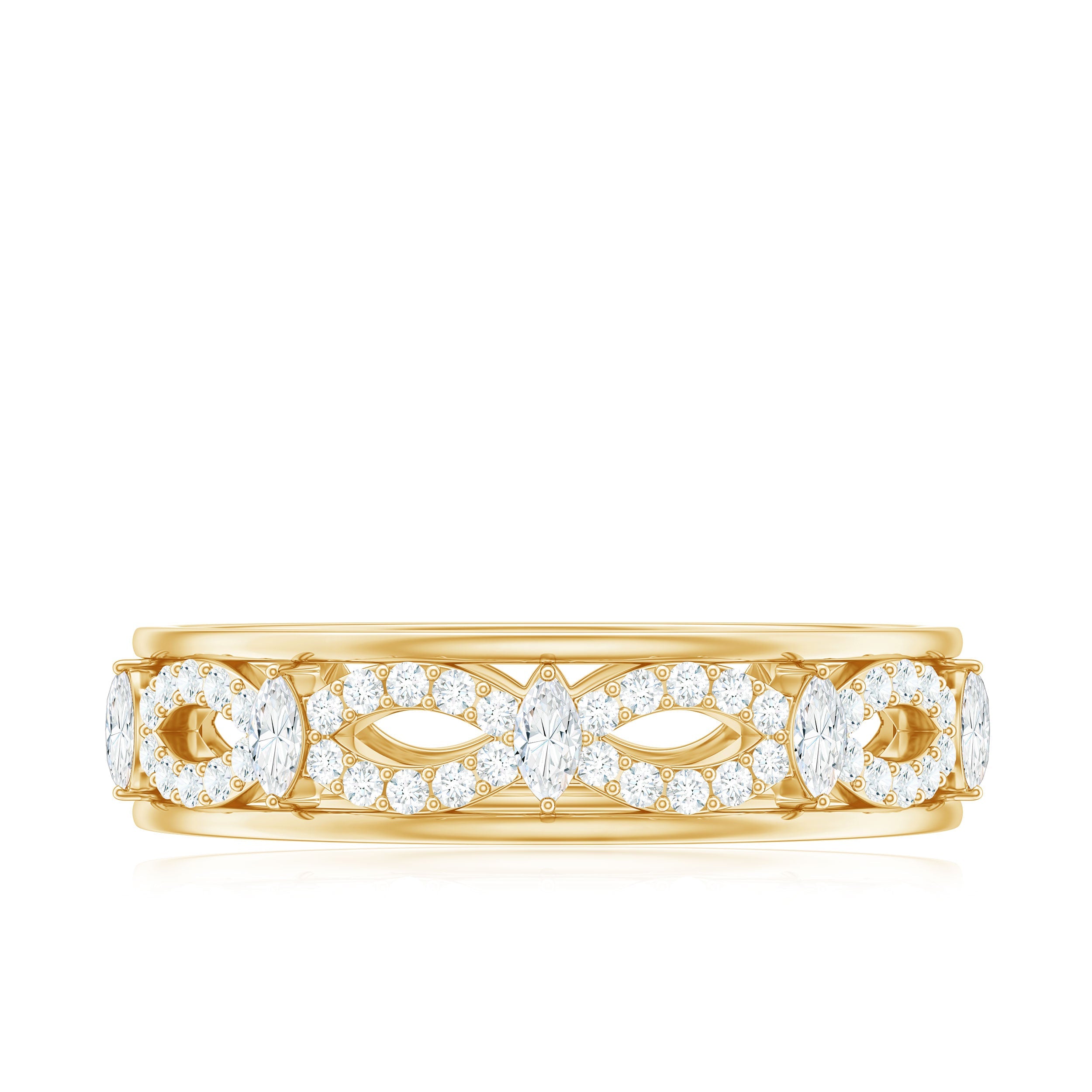 1/2 CT Simulated Diamond Infinity Band Ring in Gold