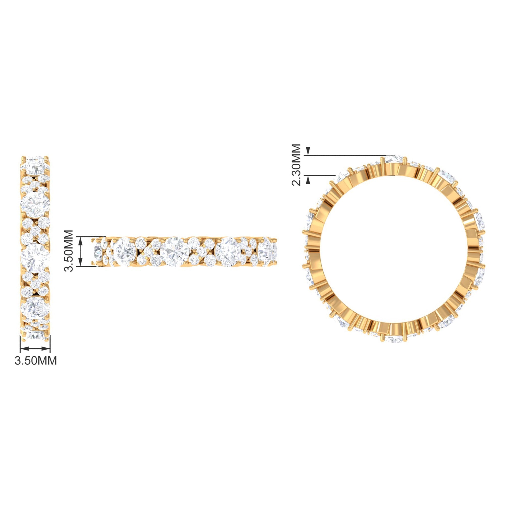 1 CT Elegant Cubic Zirconia Eternity Ring