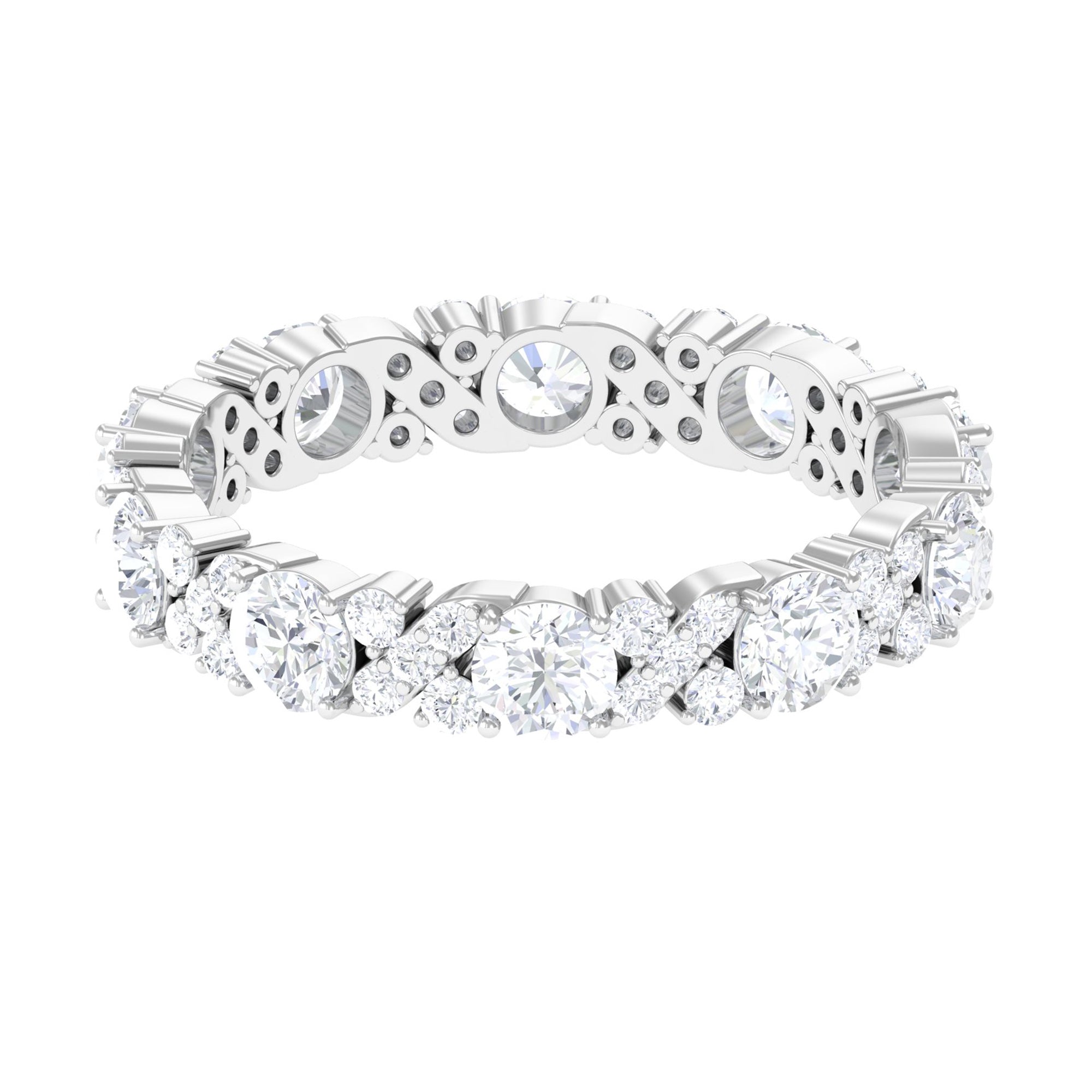 3 CT Elegant Simulated Diamond Eternity Ring