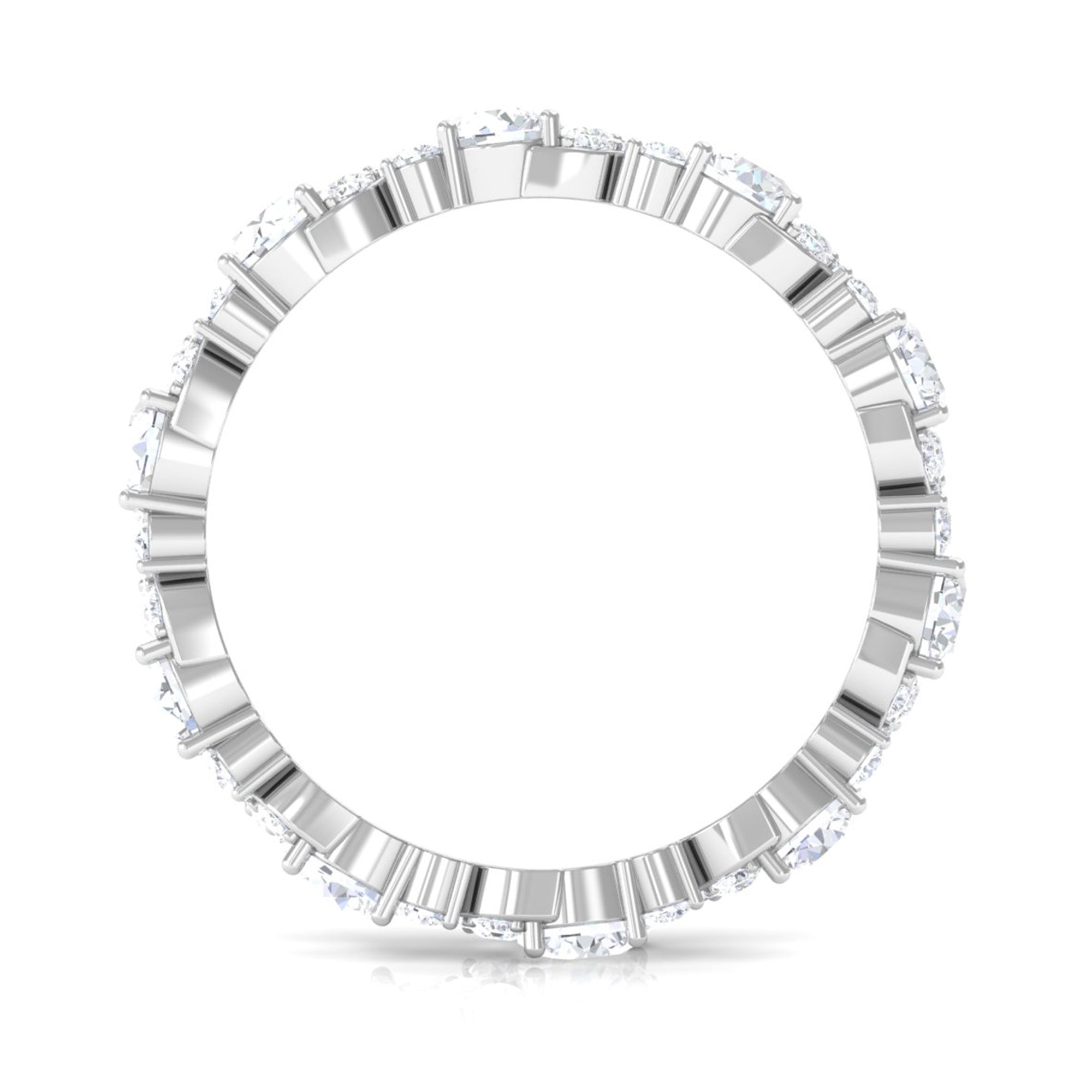 3 CT Elegant Simulated Diamond Eternity Ring