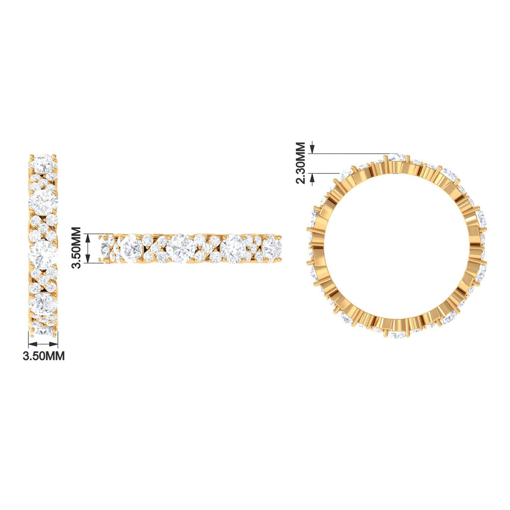3 CT Elegant Simulated Diamond Eternity Ring