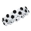 5 CT Created Black Diamond Leaf Eternity Ring with Moissanite
