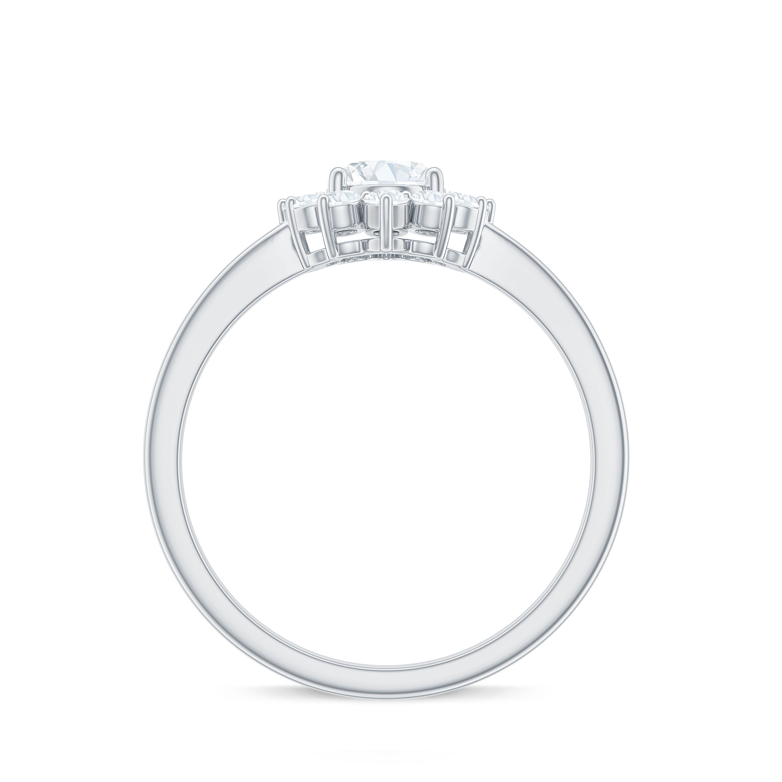 2 CT Princess Diana Inspired Oval Cut Zircon Halo Engagement Ring