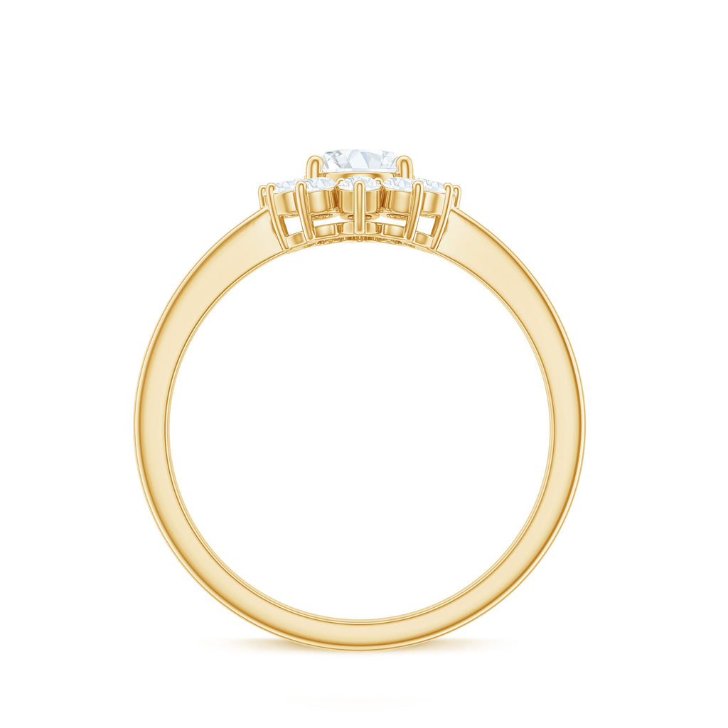 2 CT Princess Diana Inspired Oval Cut Zircon Halo Engagement Ring
