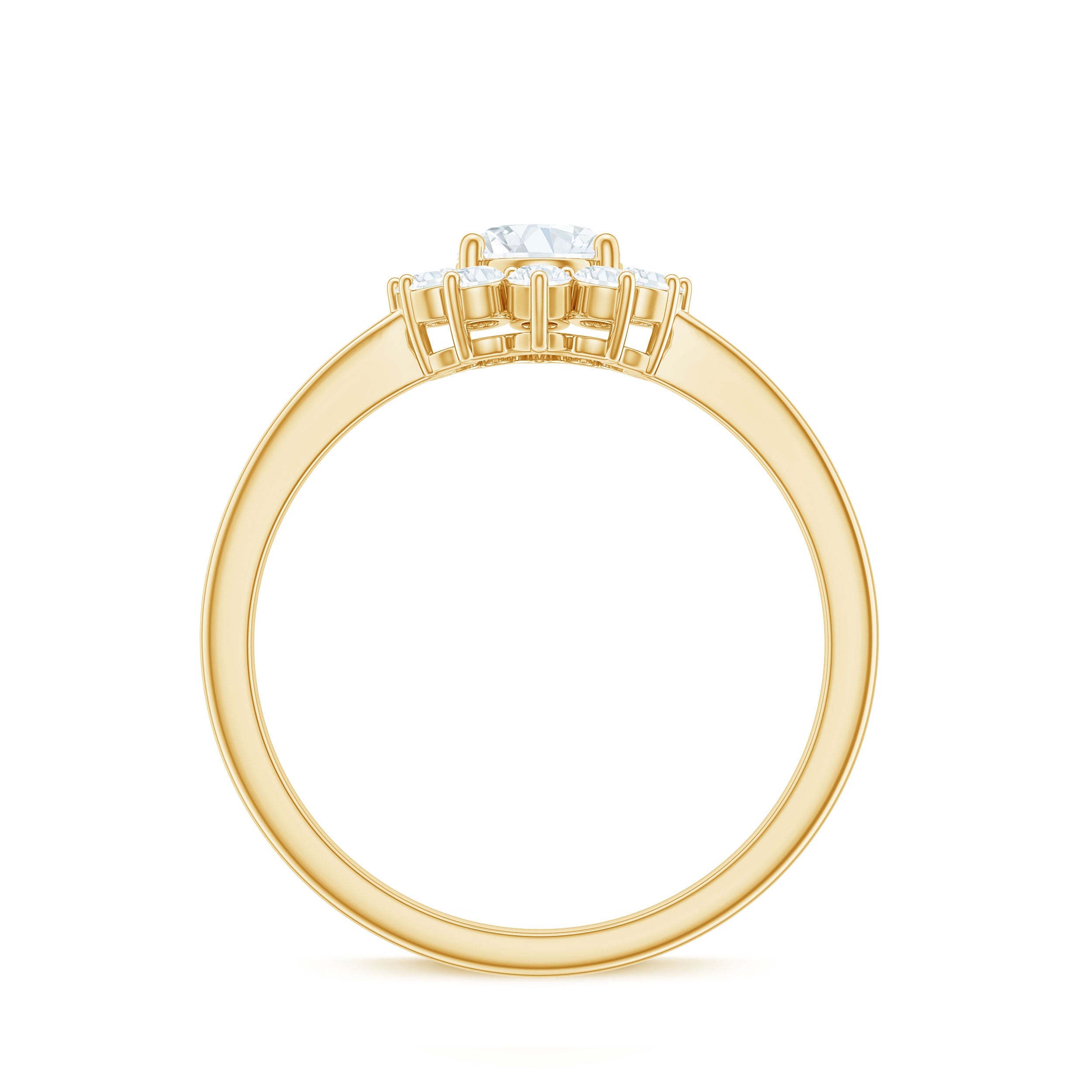 2 CT Princess Diana Inspired Oval Cut Zircon Halo Engagement Ring