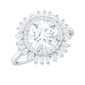 2.25 CT Zircon Cocktail Engagement Ring in Gold