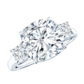 Certified 6 Carat Cubic Zirconia Three Stone Engagement Ring