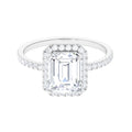 5.5 CT Octagon Zircon Halo Engagement Ring in Gold
