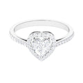 1.50 CT Heart Shape Cubic Zirconia Engagement Ring with Accent