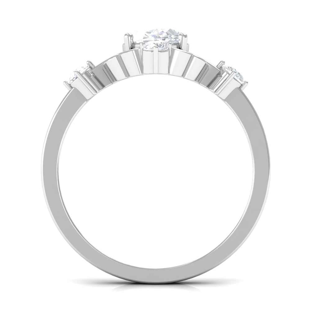 2.25 CT Oval Cut Solitaire Simulated Diamond Gold Cocktail Ring