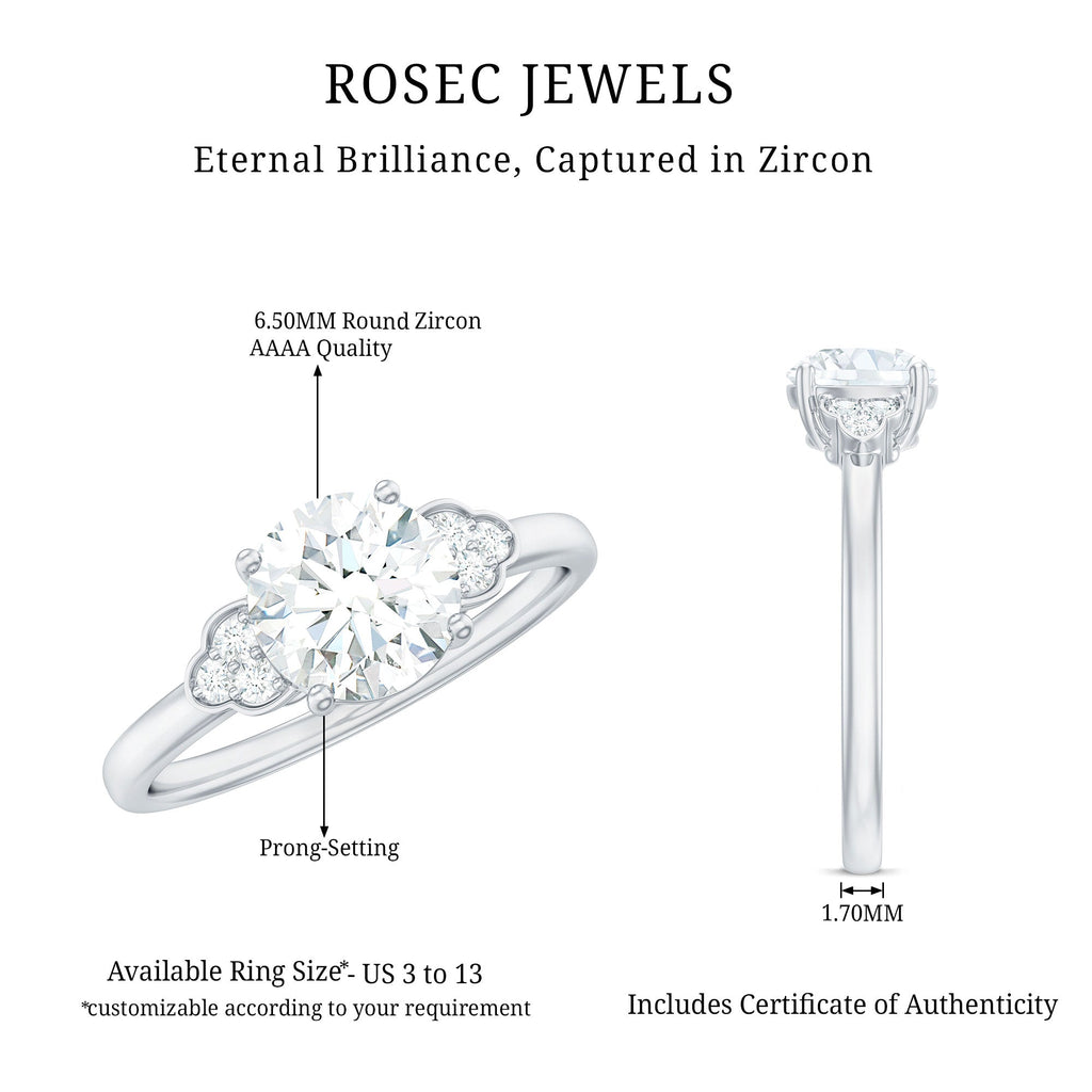 1.25 CT Round Simulated Diamond Solitaire Engagement Ring