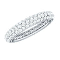 3 CT Simulated Diamond Three Row Eternity Band in Gold