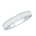 1.25 CT Princess Cut Moissanite Half Eternity Ring in Channel Setting