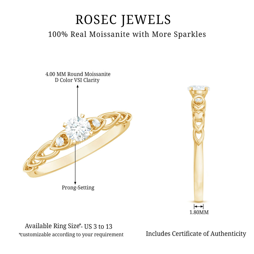 Designer Moissanite Promise Ring for Her