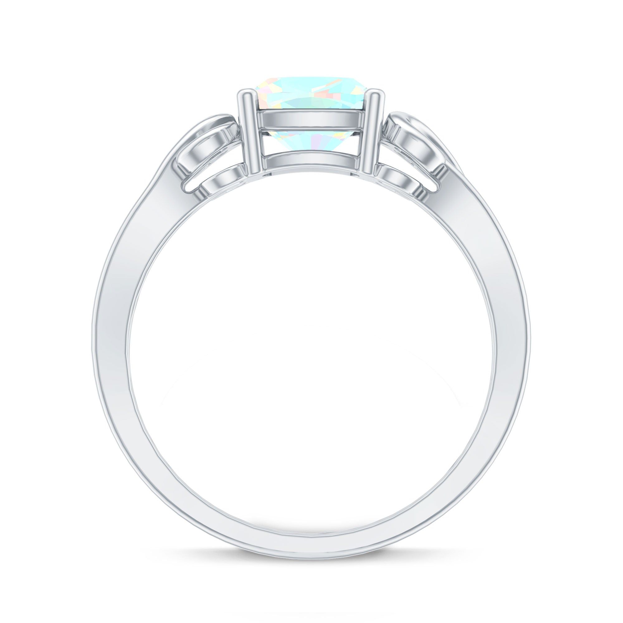 8mm Ethiopian Opal Vintage Engagement Ring With Certificate