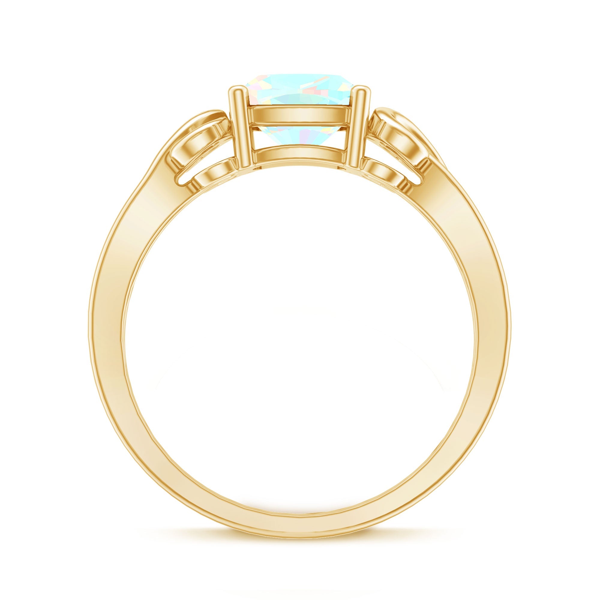 8mm Ethiopian Opal Vintage Engagement Ring With Certificate