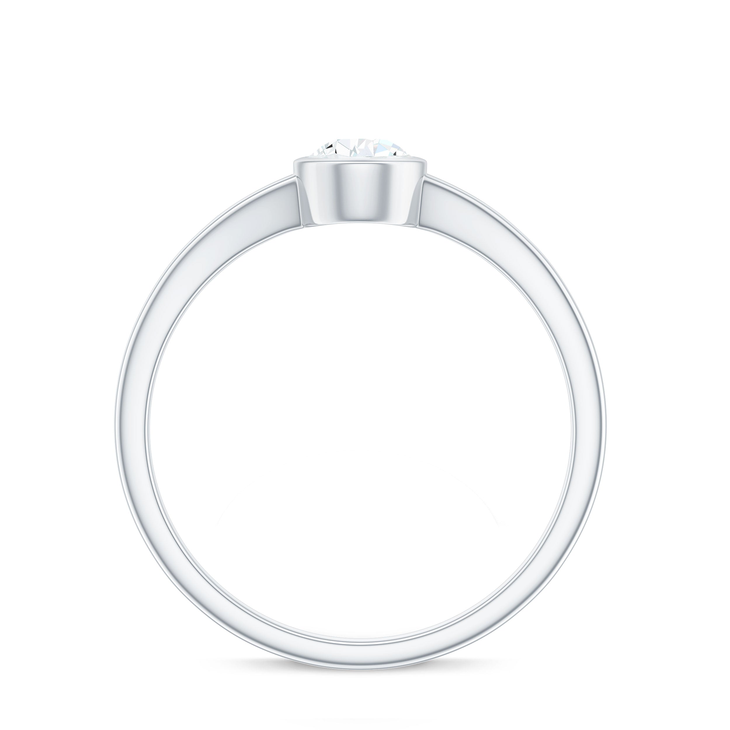 Pear Cut Lab Grown Diamond Solitaire Ring in Split Shank