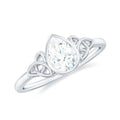 Pear Shape Lab Grown Diamond Solitaire Celtic Ring