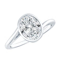 Oval Shape Lab Grown Diamond Solitaire Bypass Ring