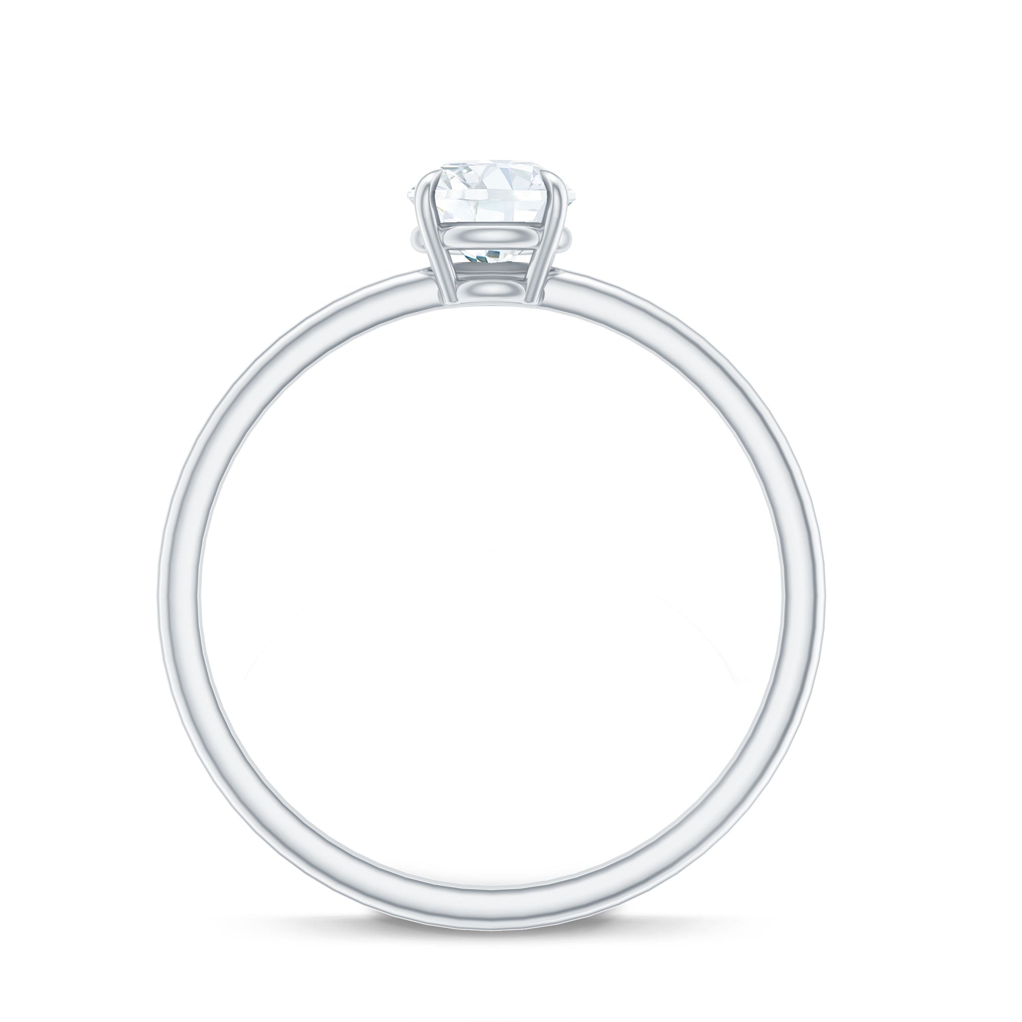 Round Shape Lab Grown Diamond Solitaire Ring