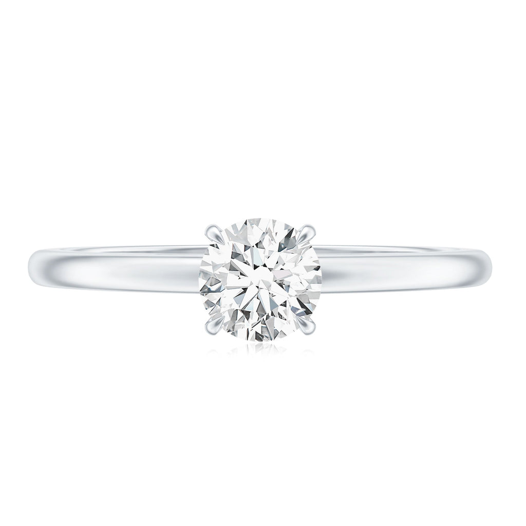 Round Shape Lab Grown Diamond Solitaire Ring