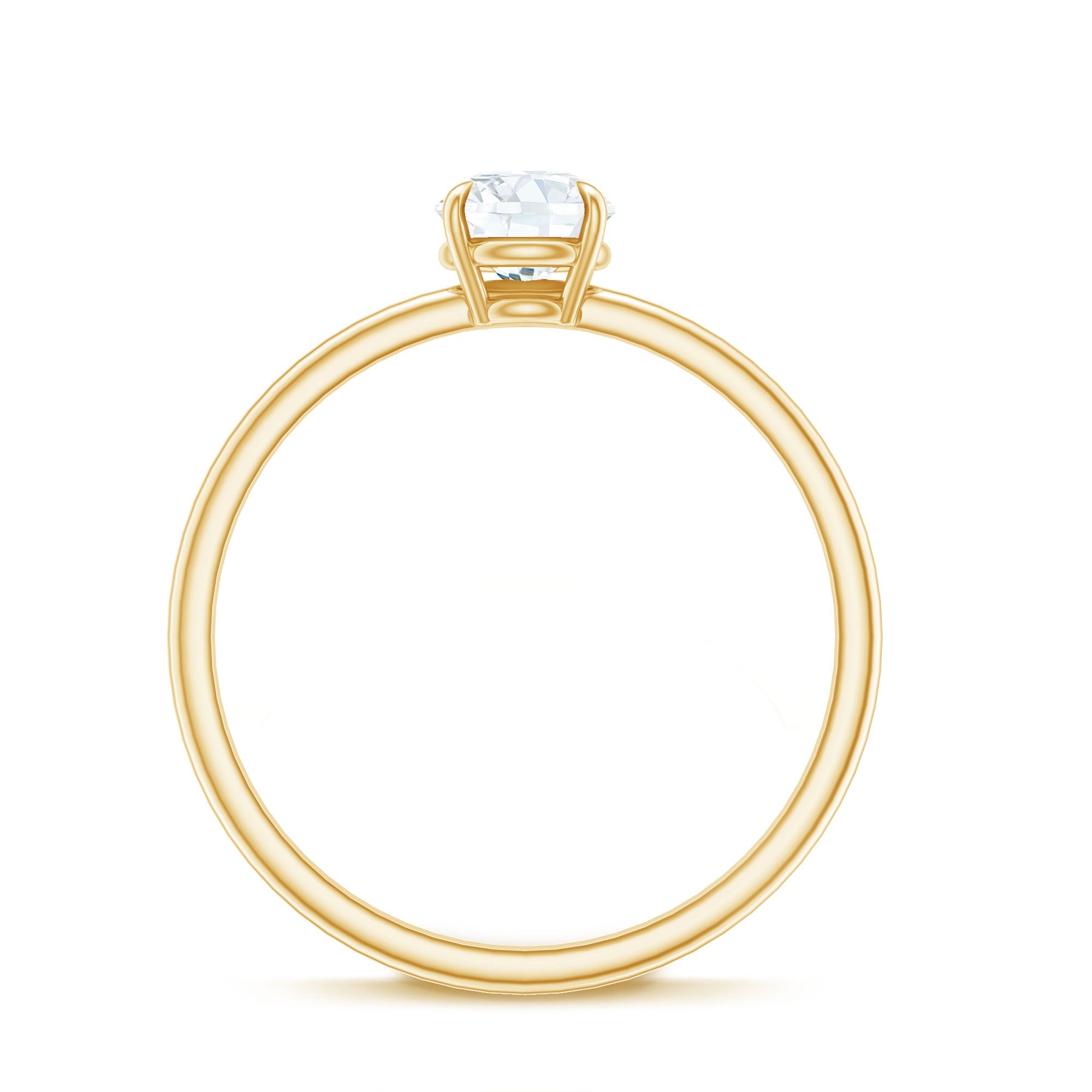 Round Shape Lab Grown Diamond Solitaire Ring