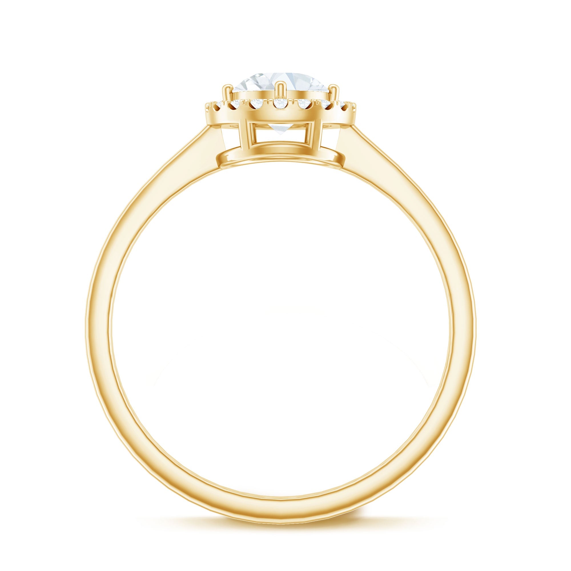 Lab Grown Diamond Promise Ring with Halo
