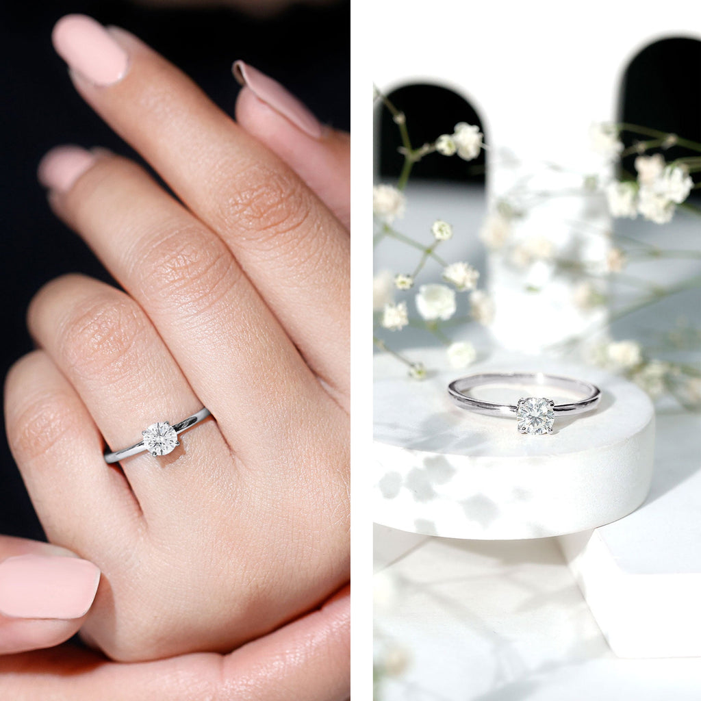 Brilliant Cut Lab Grown Diamond Solitaire Promise Ring