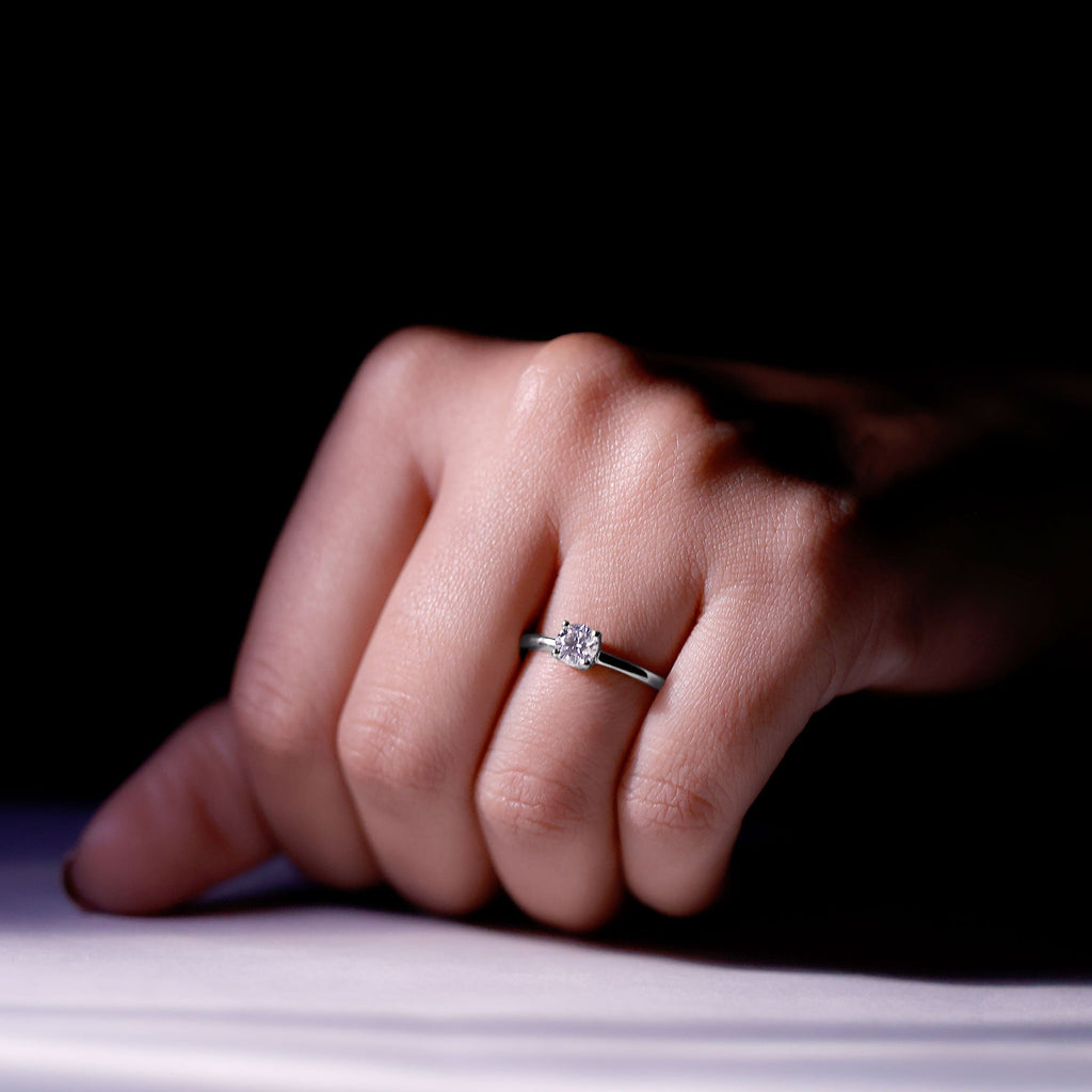 Brilliant Cut Lab Grown Diamond Solitaire Promise Ring