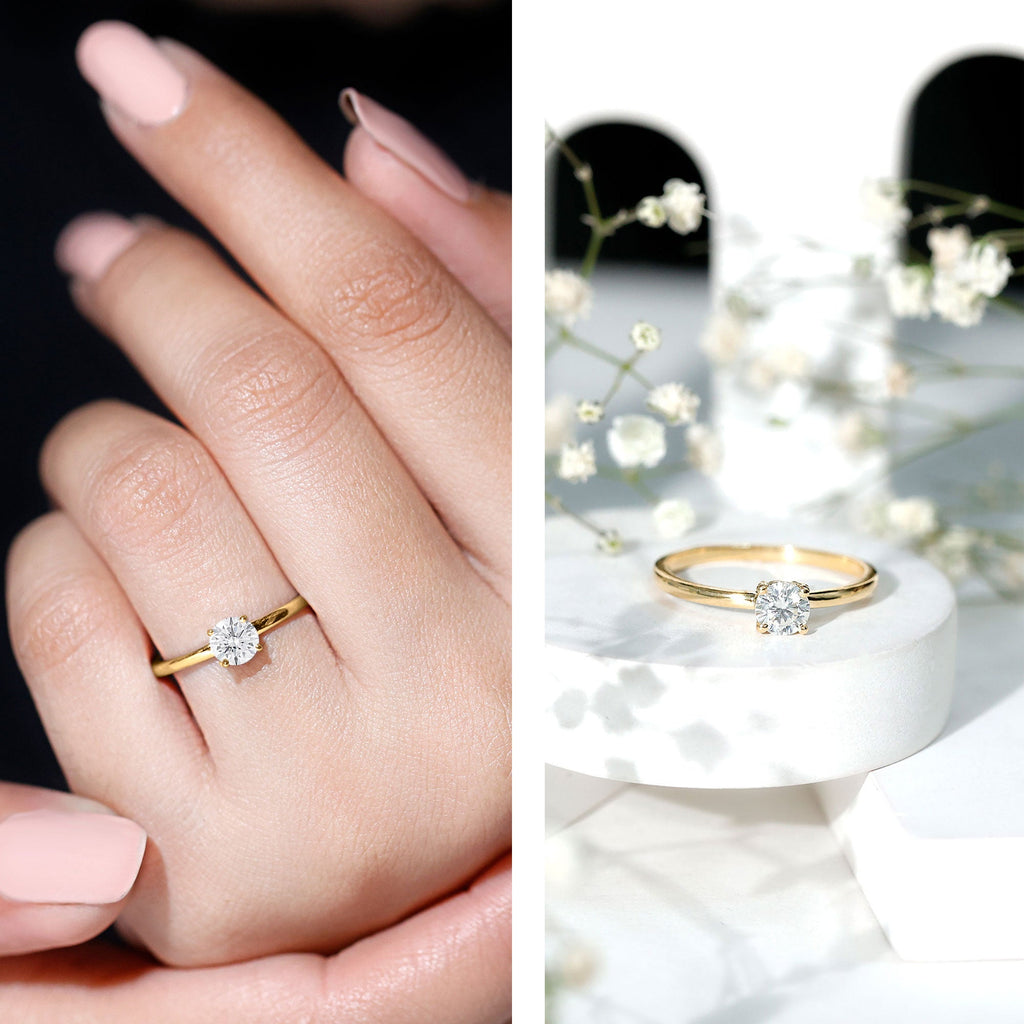 Brilliant Cut Lab Grown Diamond Solitaire Promise Ring
