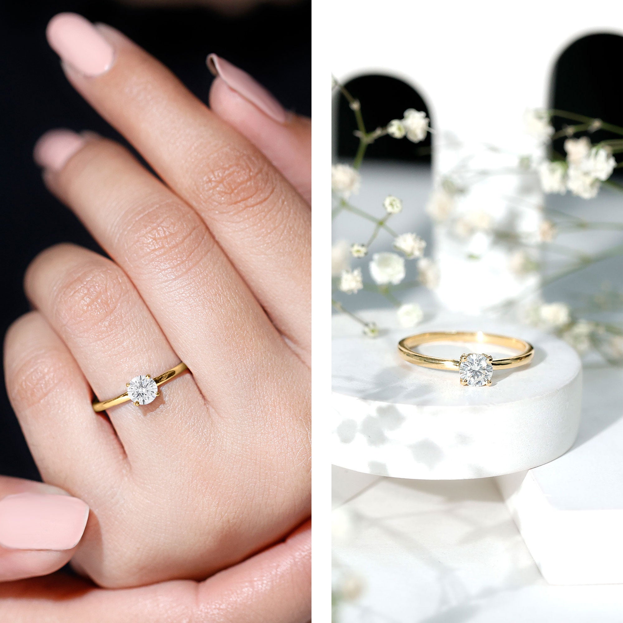 Brilliant Cut Lab Grown Diamond Solitaire Promise Ring