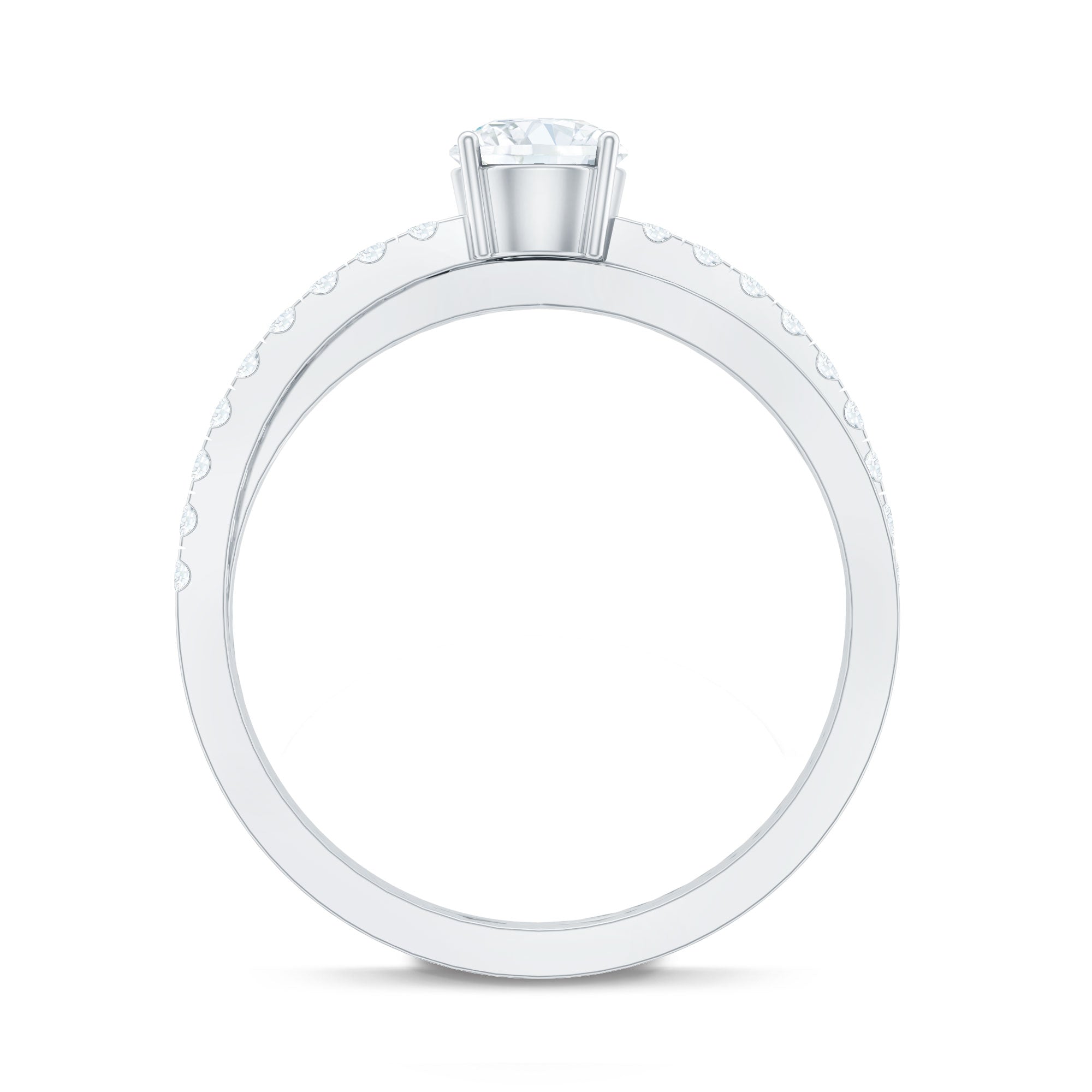 Round Lab Grown Diamond Solitaire Promise Ring