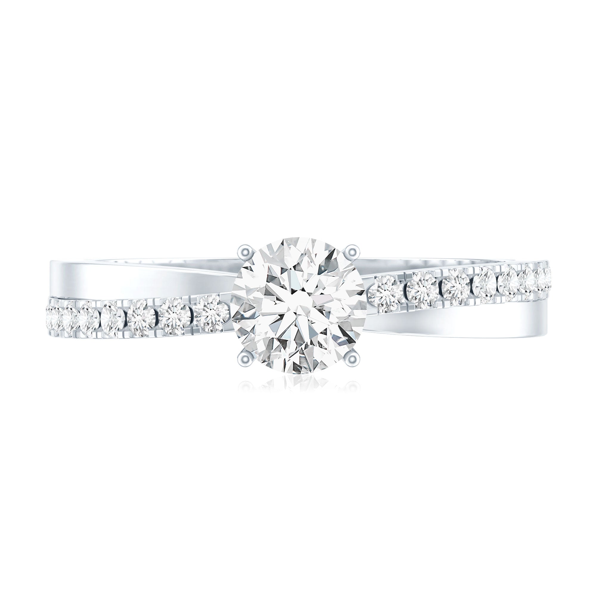Round Lab Grown Diamond Solitaire Promise Ring